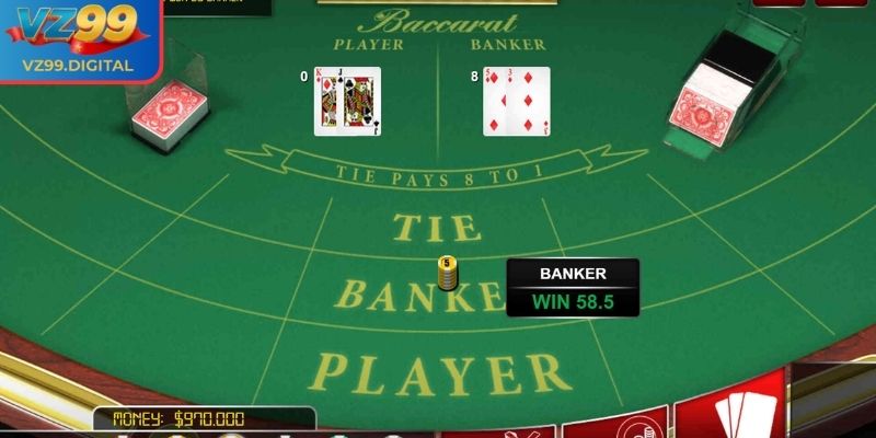 Chi tiết luật chơi Baccarat trực tuyến tại VZ99