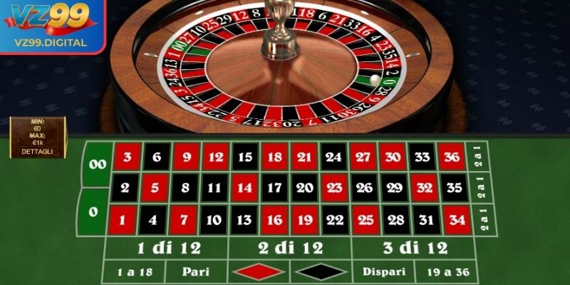 Một số cửa cược thường gặp trong Roulette VZ99