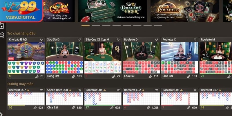 Sảnh SA Gaming VZ99 - Trải Nghiệm Đẳng Cấp Casino Trực Tuyến 2 Tính năng đặc sắc khi trải nghiệm sảnh SA Gaming VZ99