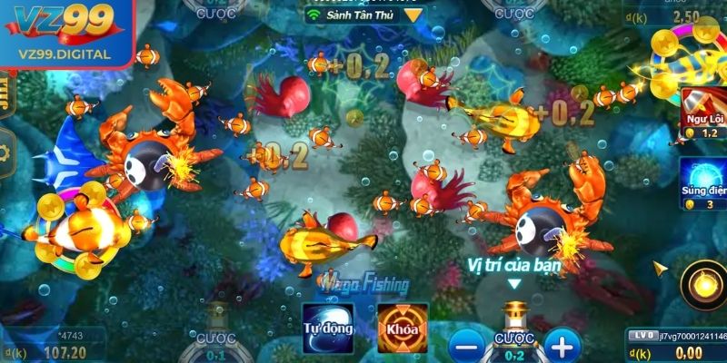 Vương Gia Đánh Cá VZ99 - 3D Siêu Thực, Săn Thưởng Cực Khủng 3 Canh Boss theo thời gian