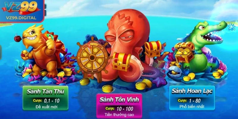 Vương Gia Đánh Cá VZ99 - 3D Siêu Thực, Săn Thưởng Cực Khủng 2 Hệ thống vũ khí có trong Vương Gia Đánh Cá VZ99